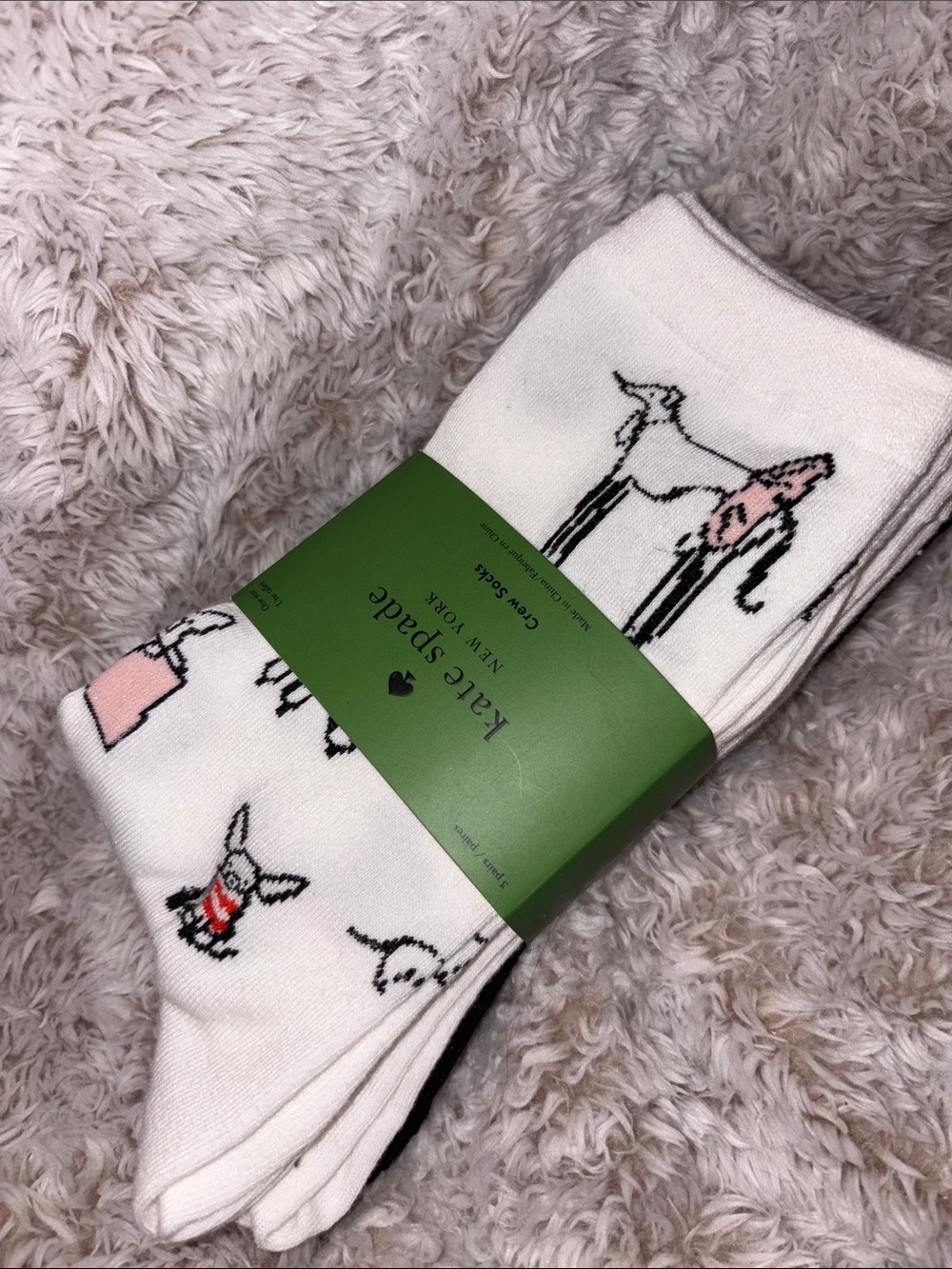 Kate Spade Dog Crew Socks